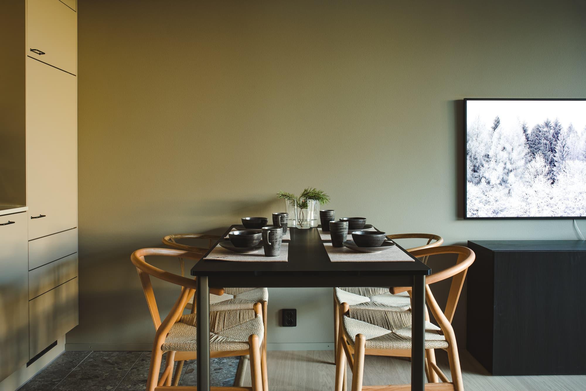Dining table by the kitchen