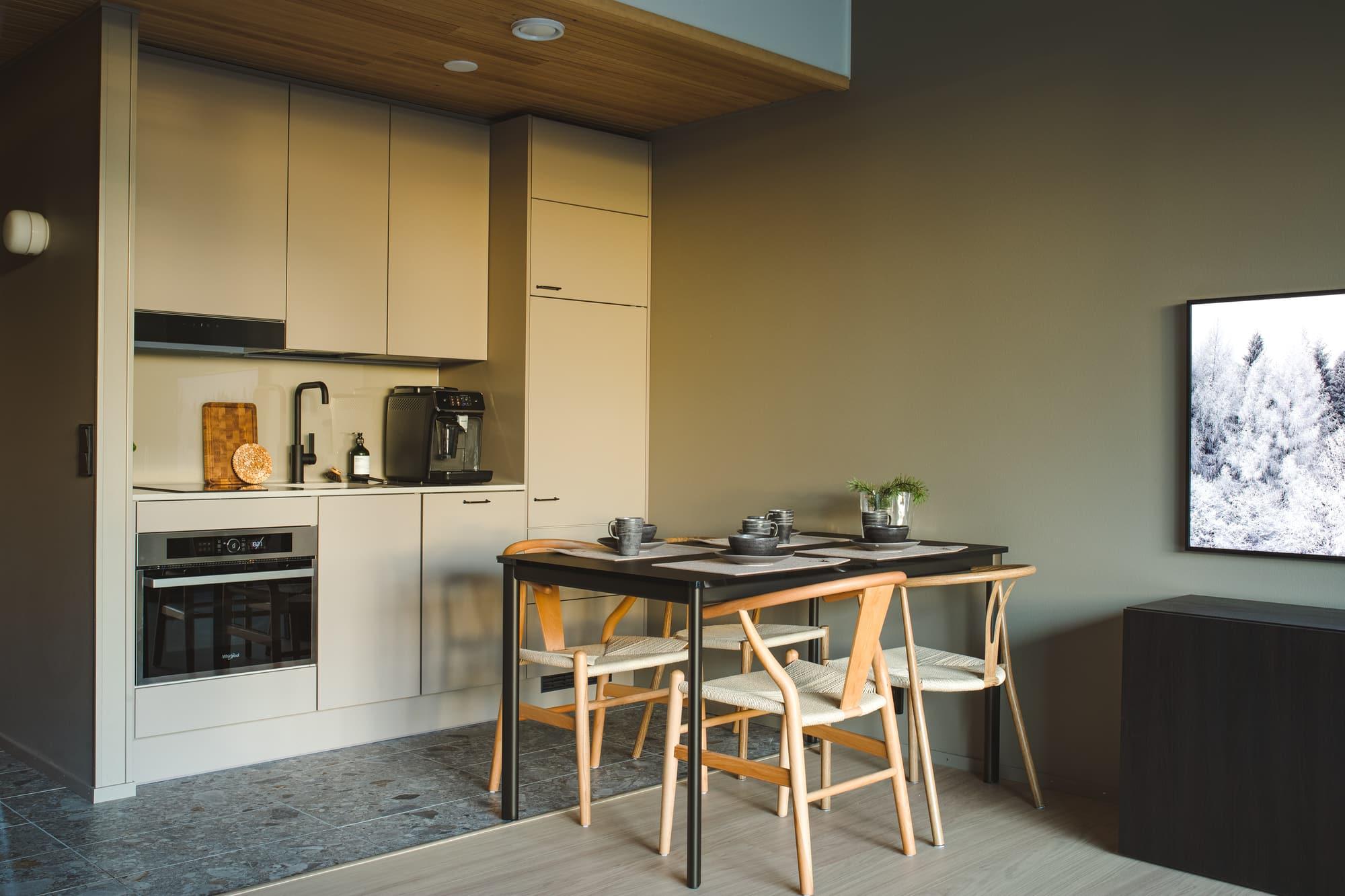 Kitchen and dining table